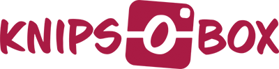 Knips-O-Box Logo einzeilig rot